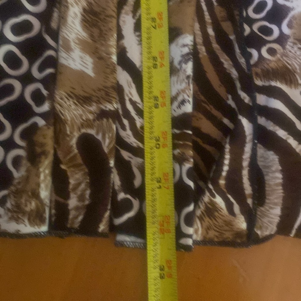 Vintage Scoop Neck Tiger Stripe Sleeveless Dress Fit and Flare Women XL - Picture 10 of 14